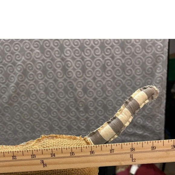 Handmade Fabric Dog Figurine Stuffed Animal Plush Novelty Decor Rustic Farmhouse - Picture 5 of 5